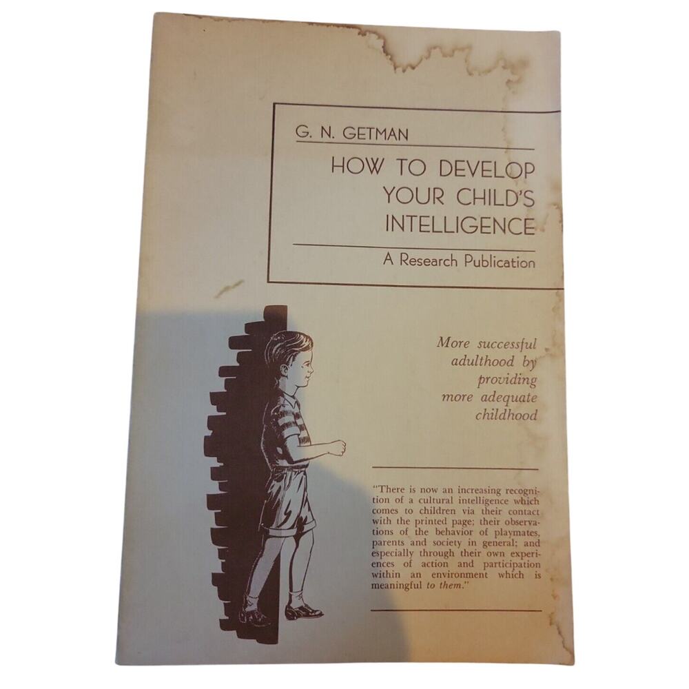 How to develop your‎ child's intelligence by Getman, Gerald N VINTAGE PB book